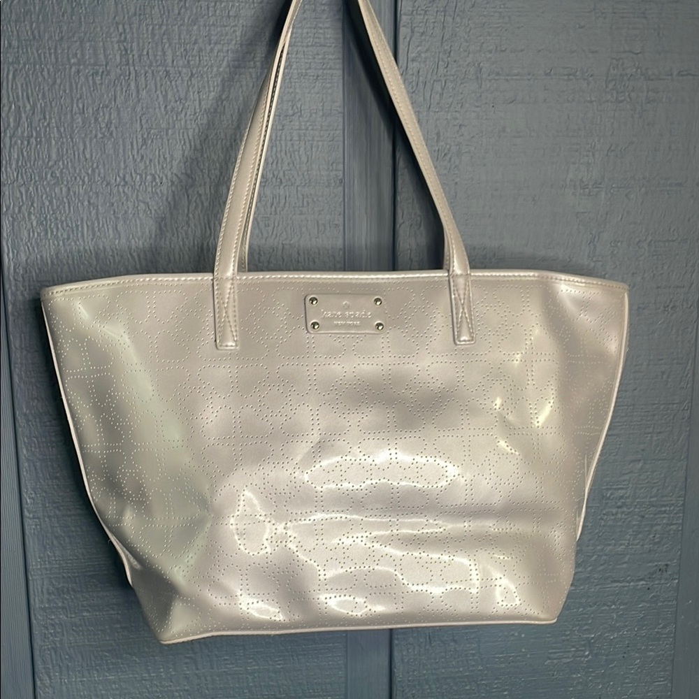 Kate‎ Spade silver Structured Tote Bag - Picture 2 of 8